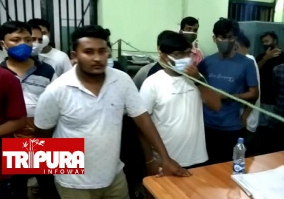 West Agartala Police Arrested Curfew Violators in Agartala West Agartala Police Arrested Curfew Violators in Agartala